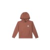 Bruin gewafelde hoodie met voetbal - Durban dark cognac 